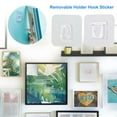 thumbnail image 6 of Gustave Double Sided Adhesive Hooks 10 Set Transparent Sticky Self Adhesive Wall Hooks for Bathroom, Kitchen, Office, Hanging Picture, 6 of 8