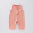 thumbnail image 1 of Pelele sin mangas para bebé de 0 a 3 años, mono infantil de Color sólido, monos para niño pequeño, ropa de primavera para niños y niñas, camiseta a rayas opcional, 1 of 6
