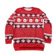 thumbnail image 3 of LoyisViDion Women Christmas Santa Claus Jumper Oversized Top Pullovers Sweatshirts Red 14(XXXL), 3 of 4