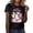 Black, variant on Easter Womens Workout Tops Cute Bunny Graphic Print Short Sleeve Crew Neck Y2K Tops,Pink,XL