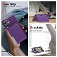thumbnail image 6 of Allytechgroup Slim Fit iPhone 16 Plus Case, Protective PU Leather Wallet Cover with Card Holder RFID Blocking Back Case Cover for Apple iPhone 16 Plus, Purple, 6 of 8