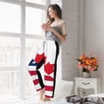 thumbnail image 6 of Picia USA Canada Flag Womens Soft Woven Cotton Elastic Waistband Sleep Pajama Pant Lounge Sleep Pant With Pockets And Drawstring-Large, 6 of 9