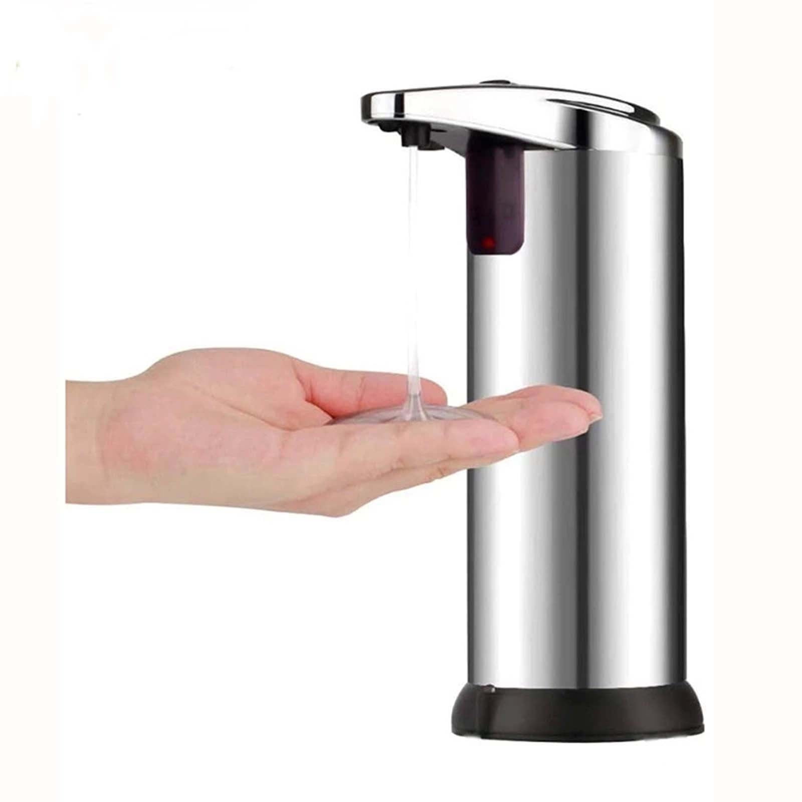 Automatic Soap Dispenser, 3.7x7.4inch 3-Level Adjustable Stainless Steel Soap Dispenser with Infrared Sensor and Waterproof Base, Liquid Soap Dispenser for Kitchen Bathroom