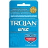 2 Pack - Trojan ENZ Condoms Spermicidal Lubricant Latex 3 Each