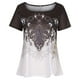 thumbnail image 4 of Puntoco moda mujer causal impresión blusa manga corta camiseta verano botón tops Puntoco Puntoco-2846, 4 of 8