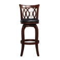 thumbnail image 2 of Weston Home Shapel Swivel Cherry Finish Bar Stool, Black Vinyl, 2 of 7