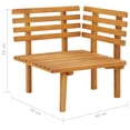 thumbnail image 4 of vidaXL Garden Corner Sofa with Cushions Solid Acacia Wood, 4 of 5