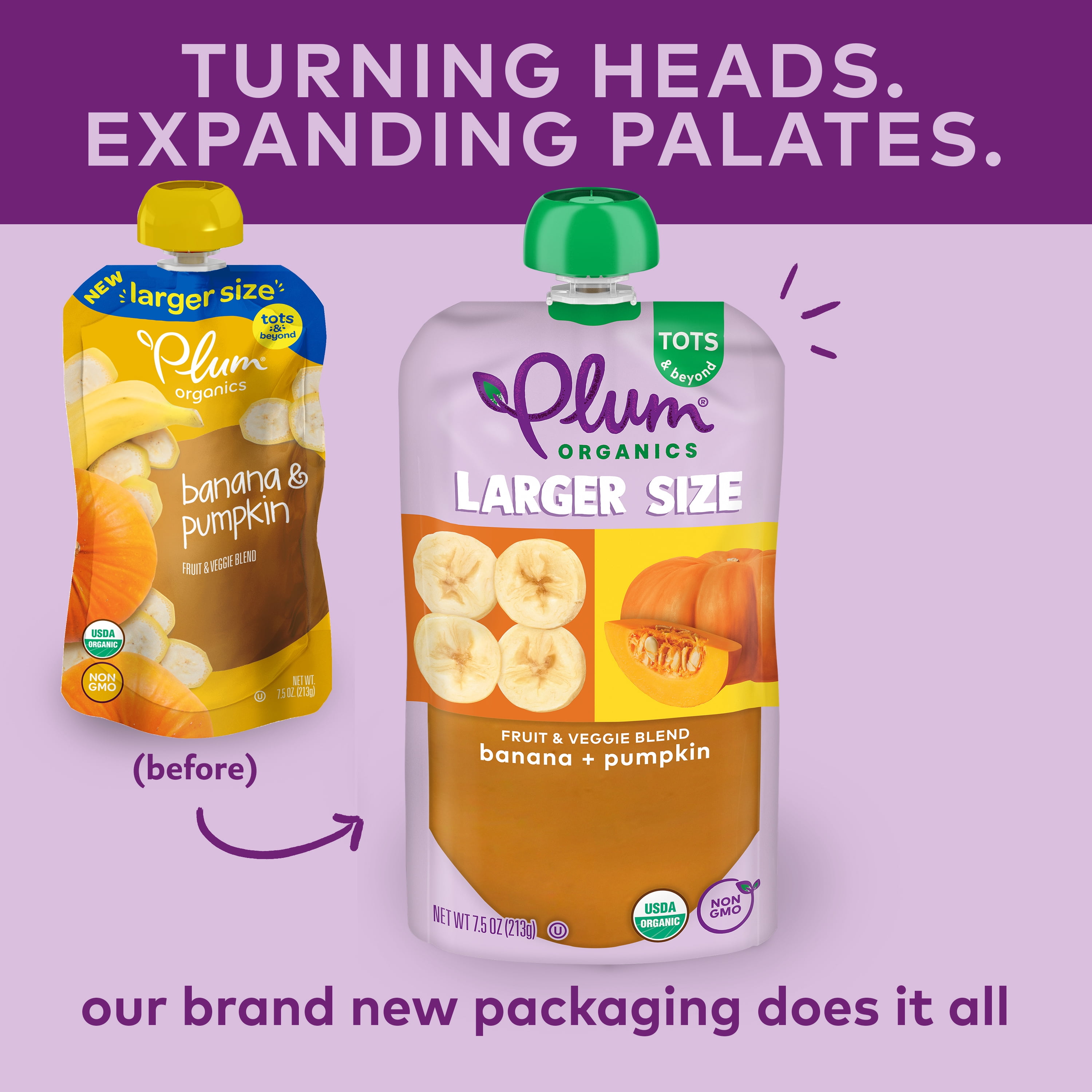 Plum Organics Tots & Beyond Banana & Pumpkin 7.5 oz Pouch