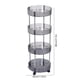 thumbnail image 3 of Carrito de almacenamiento redondo con ruedas de 4 niveles, estante de plástico transparente para cocina, baño y sala de estar, organizador multicapa con ruedas, carrito portátil para una organización, 3 of 6