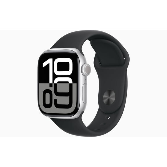 Restored Apple Watch Series 10 42mm Silver Aluminum Black Sport Band GPS Cellular (Refurbished)