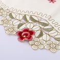 thumbnail image 2 of Unique Bargains Vintage Flower Embroidery Tassel Table Runner Red Rose 15"x59", 2 of 7