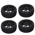 thumbnail image 1 of 4Pcs RC Rubber Tires 12 Holes Perfect Grip Force Cushioning Function RC Wheel Rim Tires for 1/8 RC Car, 1 of 1