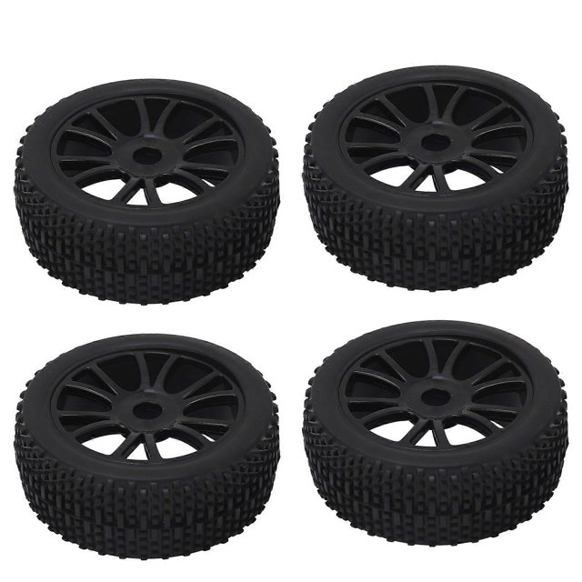 4Pcs RC Rubber Tires 12 Holes Perfect Grip Force Cushioning Function RC Wheel Rim Tires for 1/8 RC Car