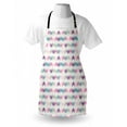 thumbnail image 3 of Geometric Apron Oriental Chevron and Ikat Motif with Eastern Influences Boho Art Print, Unisex Kitchen Bib Apron with Adjustable Neck for Cooking Baking Gardening, Violet Pink Teal, by Ambesonne, 3 of 3
