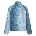 thumbnail image 6 of Jackets for Women Winter Coat Jackets Flannel Stand Collar Jacket(Glittery Blue Marble Print,Size:S-4XL), 6 of 7