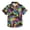 Colorful Tiger Eyes, variant on Dailycode Small Short Sleeve Button Down Shirts Swan and Flowers Casual Shirt 3-10 Years