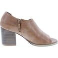 thumbnail image 6 of Mata Shoes Women's Side Zipper Cut Out Stacked Chunky Heel Sandals Half Size Small, 6 of 7