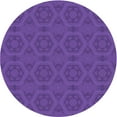 thumbnail image 1 of Ahgly Company Indoor Round Patterned Purple Amethyst Purple Area Rugs, 3' Round, 1 of 6