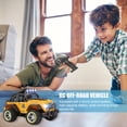 thumbnail image 2 of 322221 1/32 RC Racing Car 2.4GHz Off-Road Truck with Lights (Yellow), 2 of 10