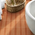 thumbnail image 6 of 10Pcs Rustic Terracotta Striped Peel and Stick Floor Tiles, 12x12 Covers 10 Sq. Ft. Self-Adhesive DIY Vinyl Flooring, Removable Waterproof Peel and Stick Tile for Bathroom, Kitchen, Bedroom,Wall,Home, 6 of 8