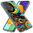 thumbnail image 2 of MUNDAZE Samsung Galaxy A52 Shockproof Clear Hybrid Protective Phone Case Neon Psychedelic Indie Hippie Indie Moon Cover, 2 of 5