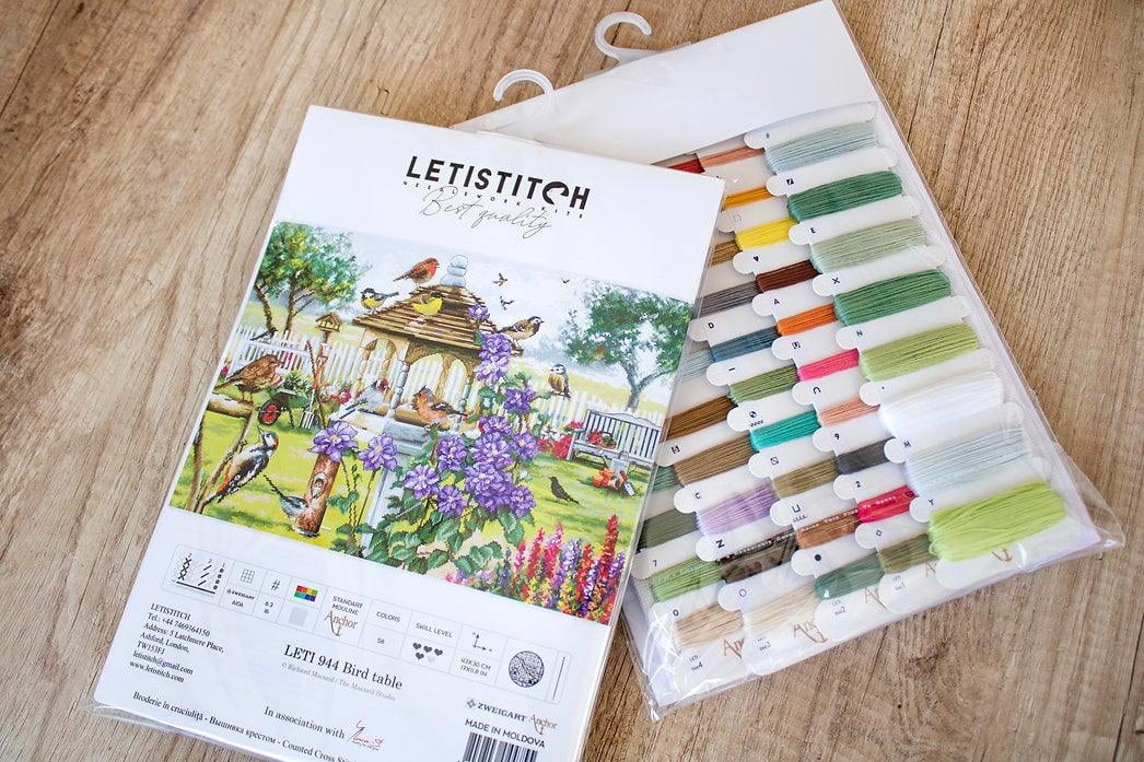Letistitch Bird Garden Counted Cross-Stitch Kit