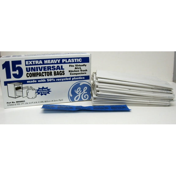 General Electric UNIVERSAL COMPACTOR BAGS  15 COUNT WX60X1