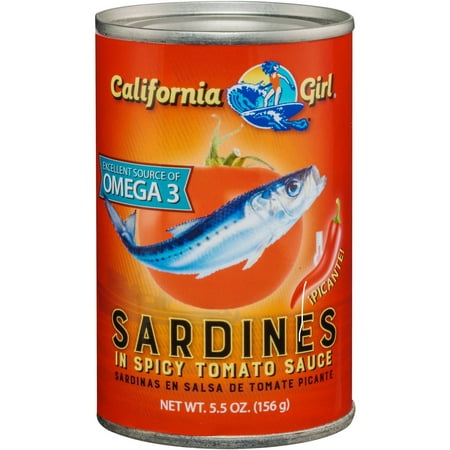 California Girl Sardines, in Chile Tomato Sauce, 5.5 Oz