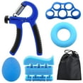 thumbnail image 1 of Labymos Kit de Renforcement de Poignée 6 Pcs avec Pochette de Rangement Exerciseur de Doigt 5 Doigts Extensible Poignée Réglable Thérapie de Main Balle Poignée Anneau d'Exercice, 1 of 7