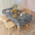 thumbnail image 6 of Black and Tan Leopard Print Rectangle Tablecloth 60"x102",Waterproof Polyester Rectangle Table Cloth, Wipeable Spillproof Polyester Tablecloth for Dining, Camping, Indoor and Outdoor, 6 of 6