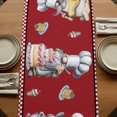 thumbnail image 5 of Table Runners 72 Inches Long Dress Scarves, Red Vintage Gnomes Farmhouse Kitchen Table Runner, Coffee Tablerunners, Black Checkered Retro Art 16x72 Inch, 5 of 9