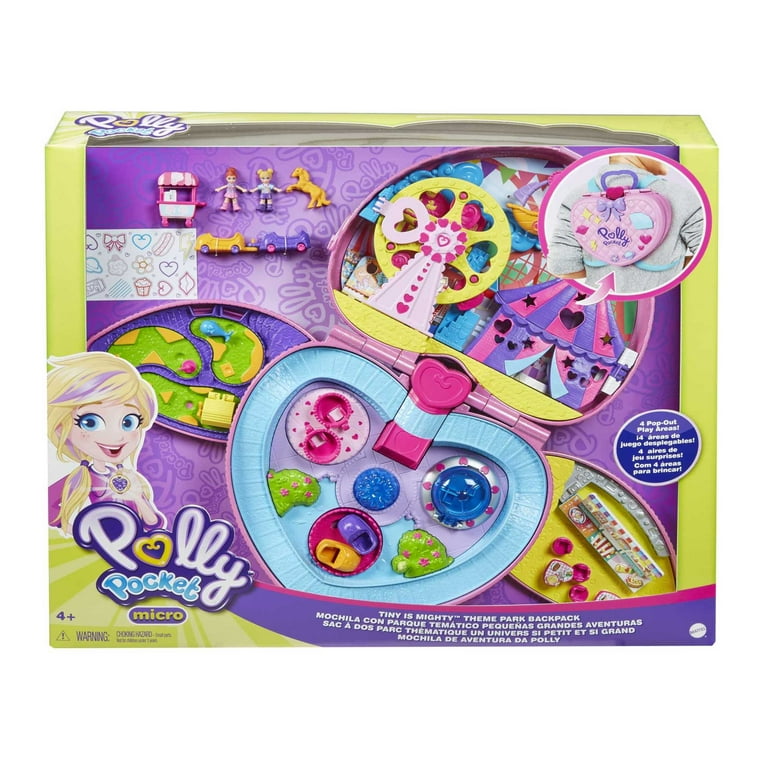 Polly Pocket Theme Park Adventure Backpack Compact Set With