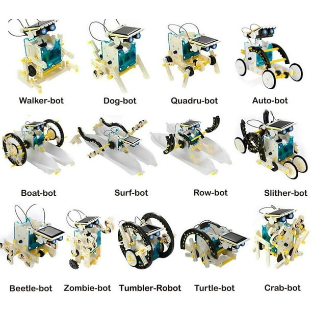 Robot Jouet Enfant, 13 en 1 Robot Solaire, Robot Jouets pour Enfants Jeu  Educatif, STEM Kit De Construction Robots Solaires Cadeau Jeux de  construiction pour Enfant 8 10 12 Ans Garcon