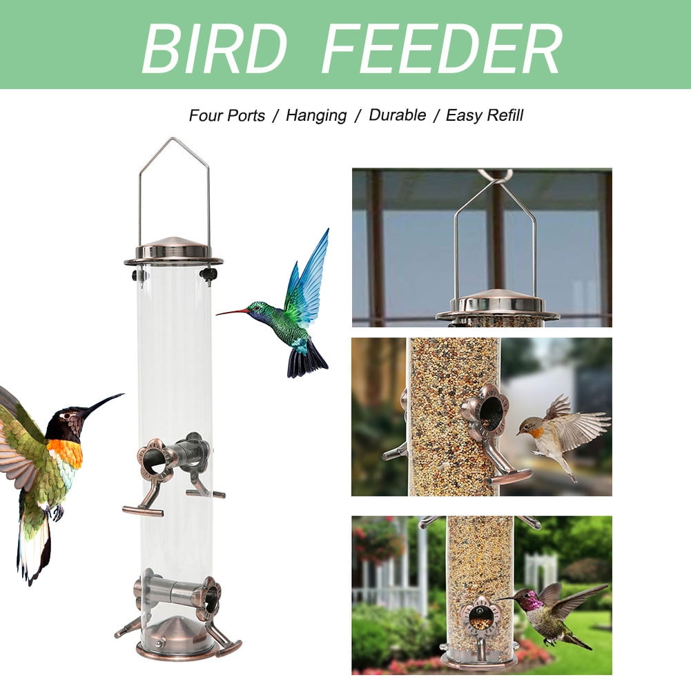 Details about   Hanging Garden Wild Bird Feeder Seed Container Hanger Outdoor Green Feeding 