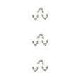 thumbnail image 2 of Guardoinrt Superbe Filigrane 3 Trous Connecteur Menuiser Bijoux Bricolage Résultats Blanc K 3Set, 2 of 6
