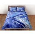 thumbnail image 3 of Púrpura Azul Mármol Ropa de Cama Conjunto de Dormitorio Contemporáneo Estética Funda Nórdica,, 3 of 4