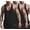 Black/Black/Black, variant on Men's 3 Pack Gym Tank Tops Y-Back Workout Muscle Tee Fitness Bodybuilding T Shirts