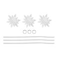 thumbnail image 2 of 3x Adornos de de Navidad, decoración navideña, colgantes transparentes, adornos navideños decorativos para puerta, corona, celebración, pared Flor Macarena Colgantes para colgar árboles, 2 of 8
