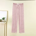 thumbnail image 6 of Jesvior Women'S Striped Loungewear Pants Straight Leg Full Length Sleep Pants with Drawstring Elastic Waist Soft Knit Pajama Trousers for Casual Daily Wear, 6 of 6