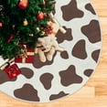 thumbnail image 5 of FMSHPON BrownWhite Cow Doodle Style Xmas Christmas Tree Skirt Stand Mat for Holiday Party Decoration Indoor Outdoor 36 inches, 5 of 6