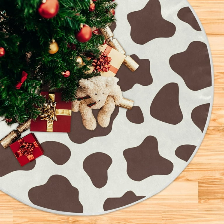 Cow print tree skirt top