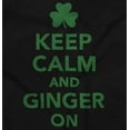 thumbnail image 2 of Keep Calm Ginger On St Pattys Humor Men's Graphic T Shirt Tees Brisco Brands S, 2 of 5