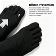 thumbnail image 4 of 5 Pairs Men's Cotton Toe Socks, Assorted Colors Crew Five Finger Athletic Socks, 4 of 8