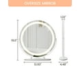 thumbnail image 2 of Large LED Vanity Mirror with 3 Color Lighting Modes – Tabletop Makeup Mirror for Bedroom, Bathroom & Dressing Room – Plug-in, 2 of 10