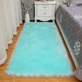 AQITTI Holiday Supplies Faux Rug for Bedroom Rug Shag Rug for Sofa