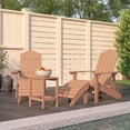 thumbnail image 1 of vidaXL Garden Adirondack Chairs with Footstool & Table HDPE Brown, 1 of 4