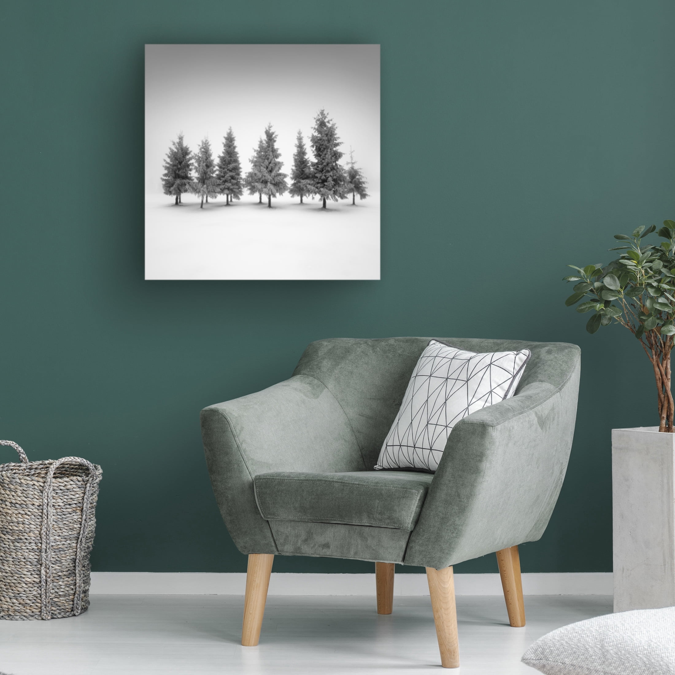 Canvas Wall Art - Daniel Rericha 'Spruce Grove' Wall Art for Living Room, Bedroom, or Office Décor by Trademark Fine Art - 18 x 18 Inches