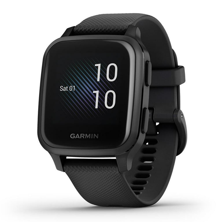 Garmin Venu Sq Music Fitness GPS Smartwatch (Black/Slate) Bundle