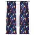 thumbnail image 2 of Sheer Curtains 84 Inches Long 2 Panels, Deep Sea Dream Jellyfish Rod Pocket Curtain Voile Draperies, Abstract Starry Sky Light Filtering Window Treatment for Living Room Kitchen Bedroom, 2 of 8