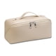 thumbnail image 1 of Bolsa de almohada para guardar y terminar cosméticos, bolsa de viaje cómoda, de gran capacidad, de cuero, tipo concha, 1 of 6